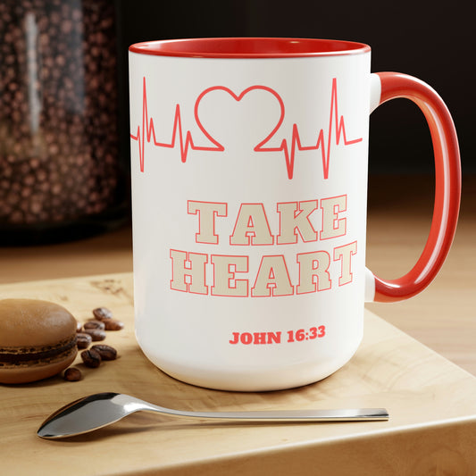Take Heart Two-Tone Mug, 15oz